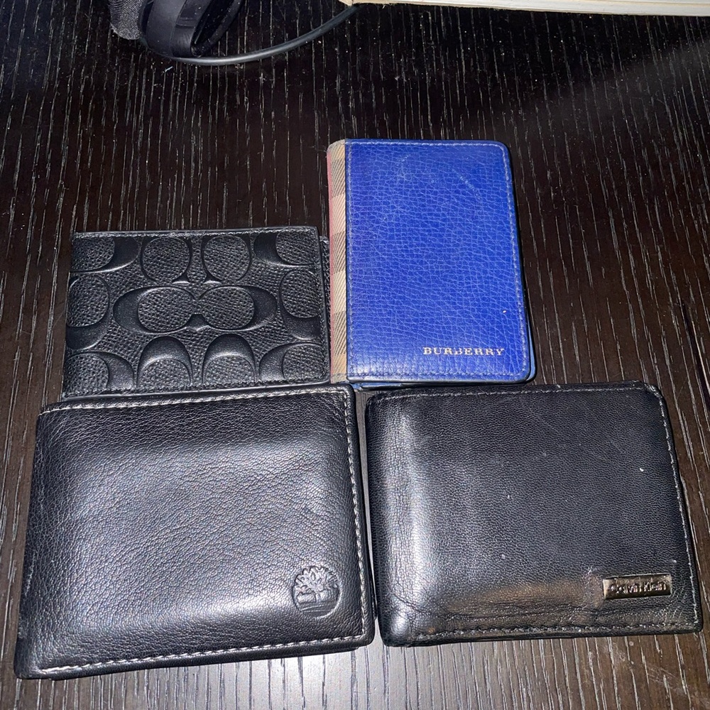 Coach Timberland Calvin Klein Burberry Wallet Bundle